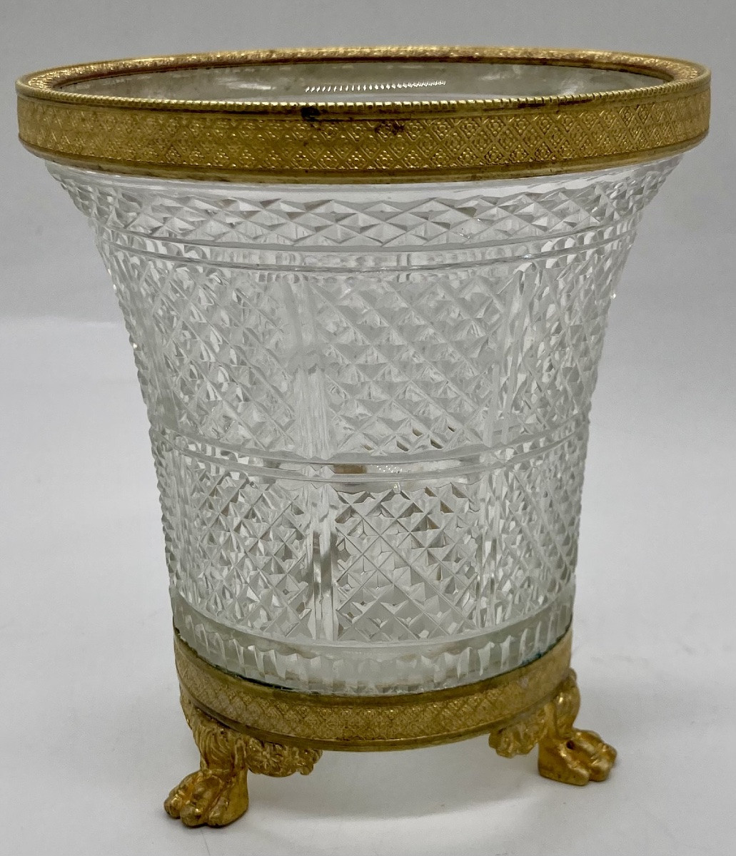 19th Century Cut Crystal Goblet -photo-3