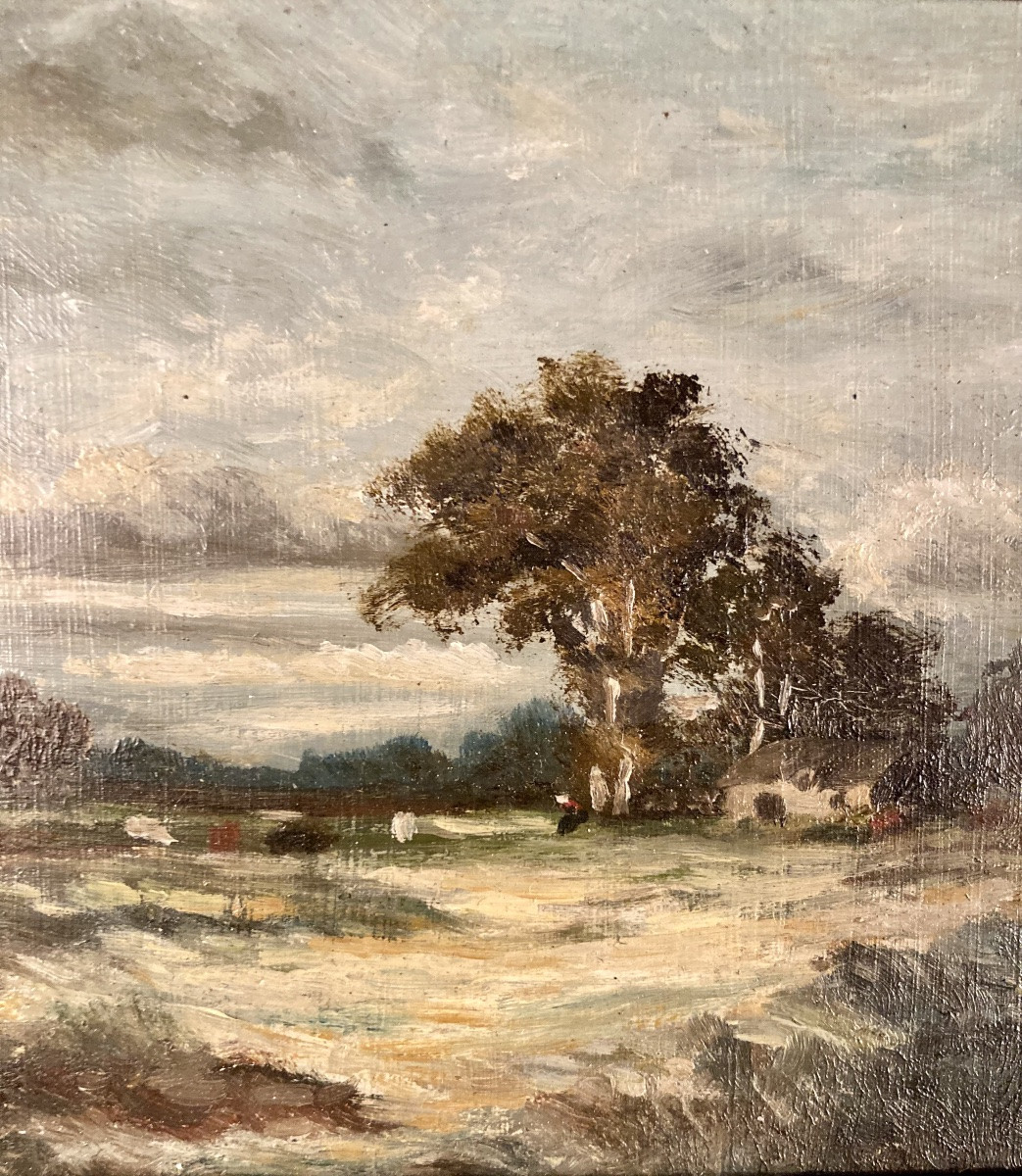 Huile sur panneau de Victor LEMOINE-photo-3