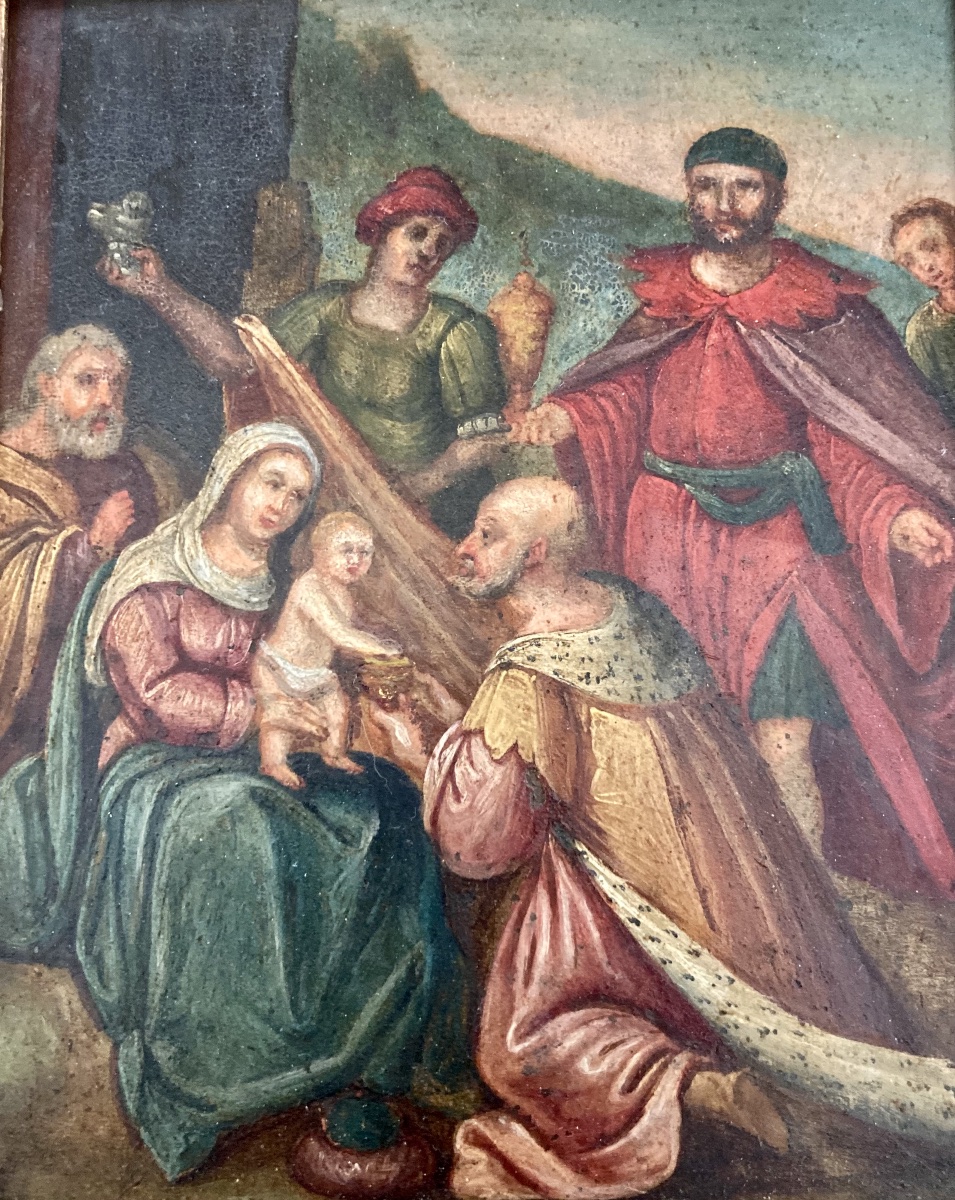 École  Italienne du XVII ème siècle  paire d’huiles sur cuivre -photo-4