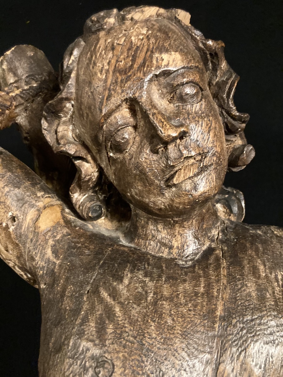 Saint Sébastien, Sculpture en bois du XVIII ème siècle -photo-5