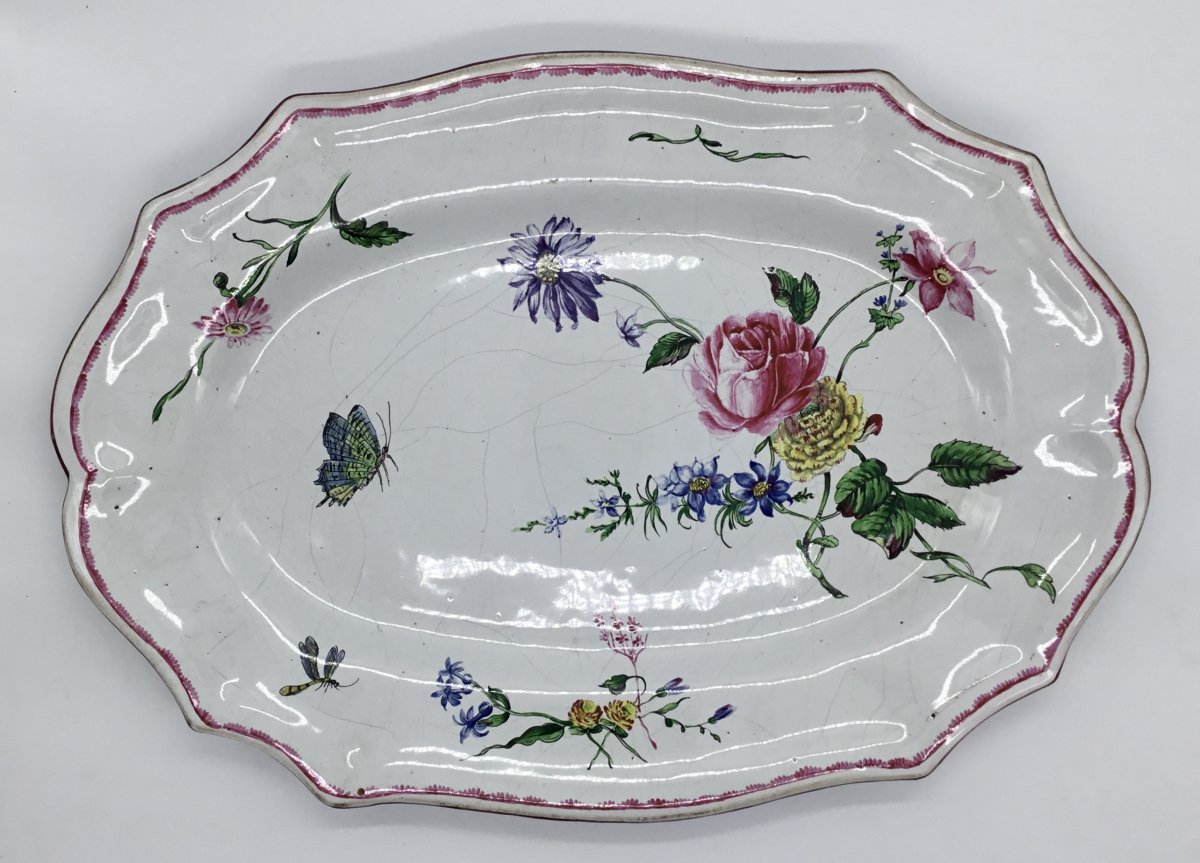 Large Earthenware Dish From Marseille Veuve Perrin