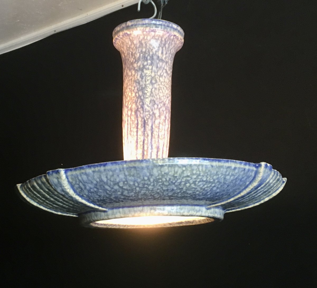 Plafonnier  Art Déco En Faïence 
