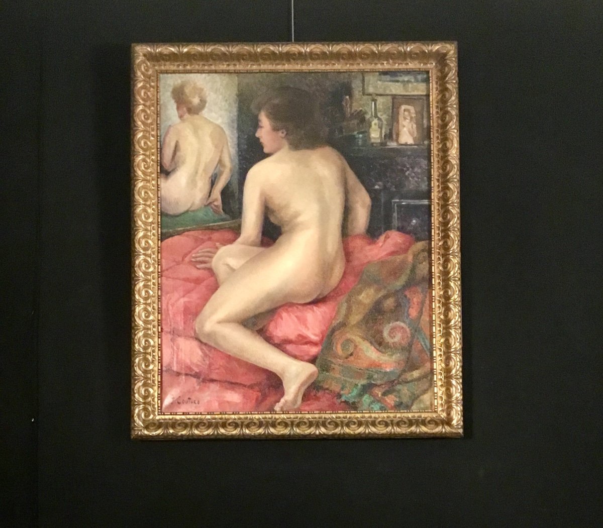 Oil On Canvas, Nude, Signed By J. Sewing