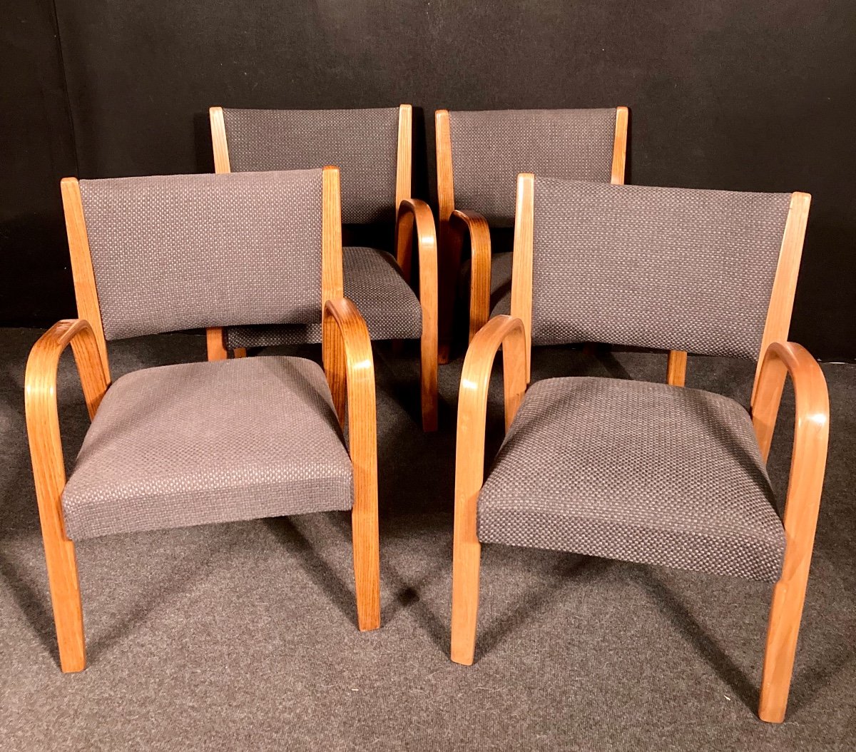 Series Of Four Steiner Armchairs-photo-6