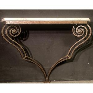 Art Deco Wrought Iron Console