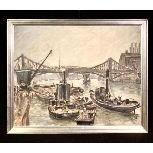 Oil On Canvas By Fernand Laval