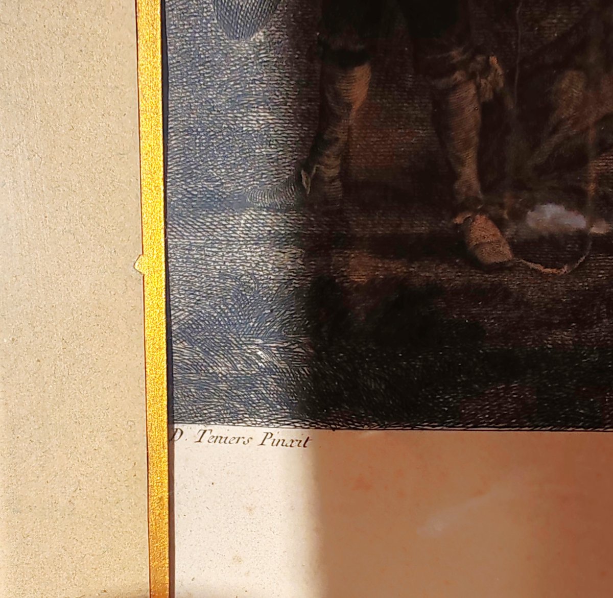 Gravure de Louis SURUGUE d’après David Teniers le Jeune. 1750 -photo-3