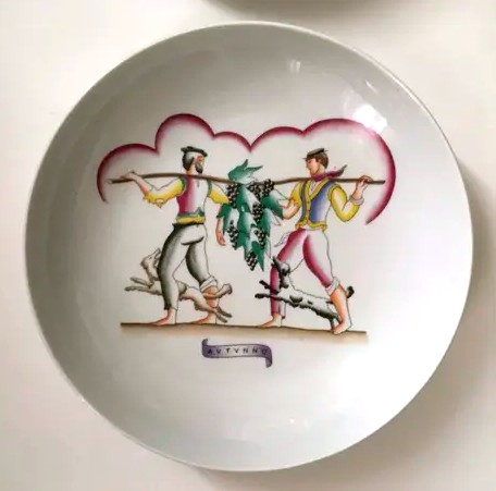 Richard Ginori quatre assiettes de collection Quattro stagioni Quatre saisons  Gio Ponti -photo-1