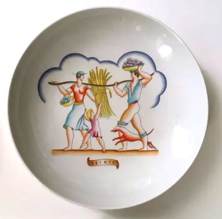 Richard Ginori quatre assiettes de collection Quattro stagioni Quatre saisons  Gio Ponti -photo-2