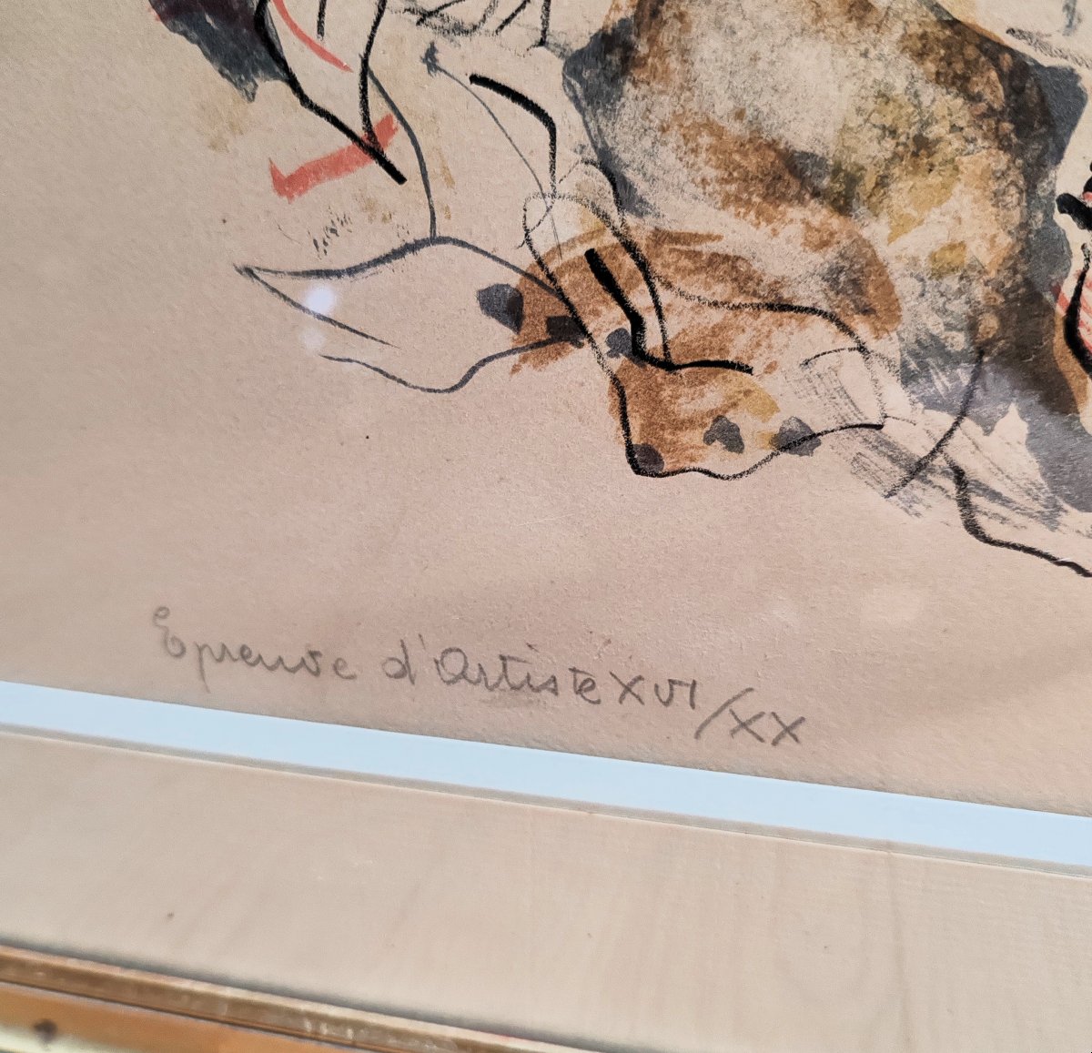 Constantin Tereshkovitch (1902-1978) The Young Jockey Equestrian Scene Original Lithograph-photo-2