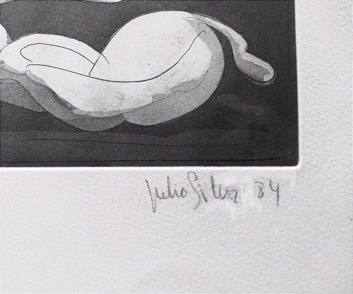 Julio Silva Gravure EA signé en bas à droite 1984-photo-4