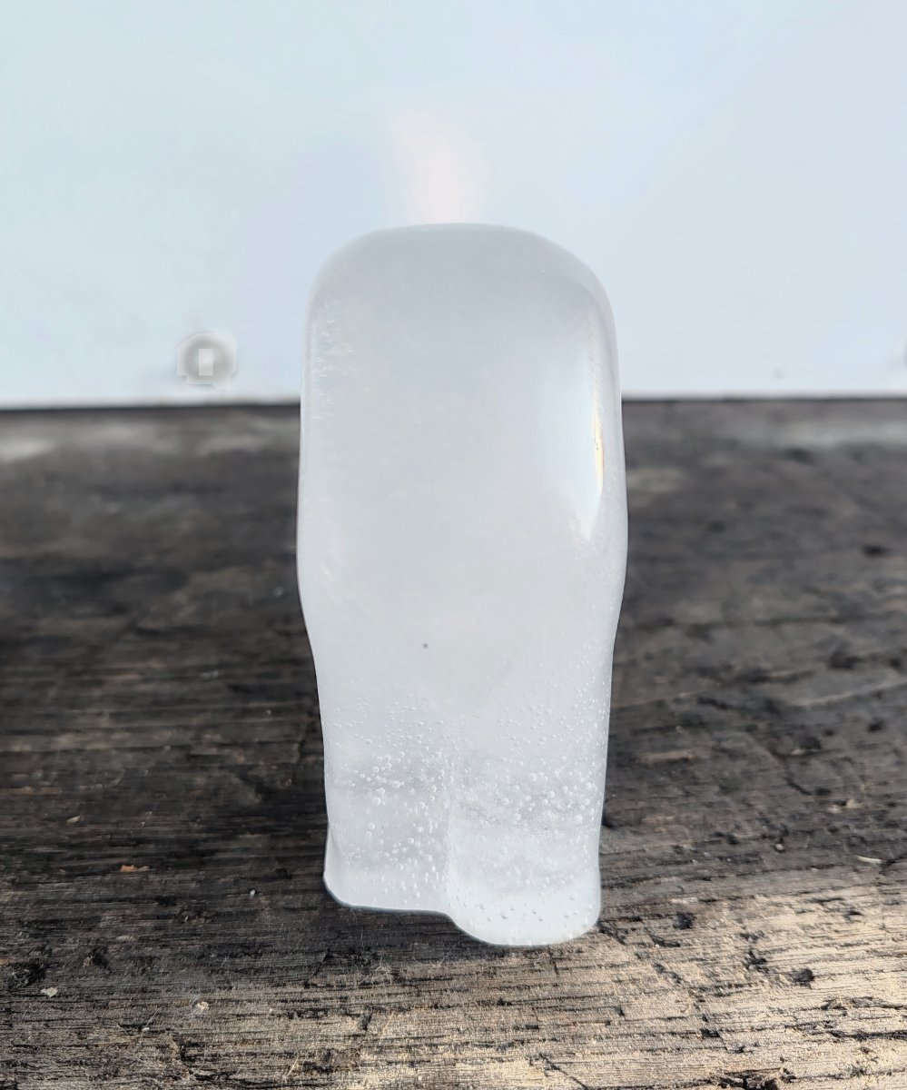 DAUM FRANCE OURS POLAIRE EN PATE DE VERRE DEPOLI XX ème-photo-3