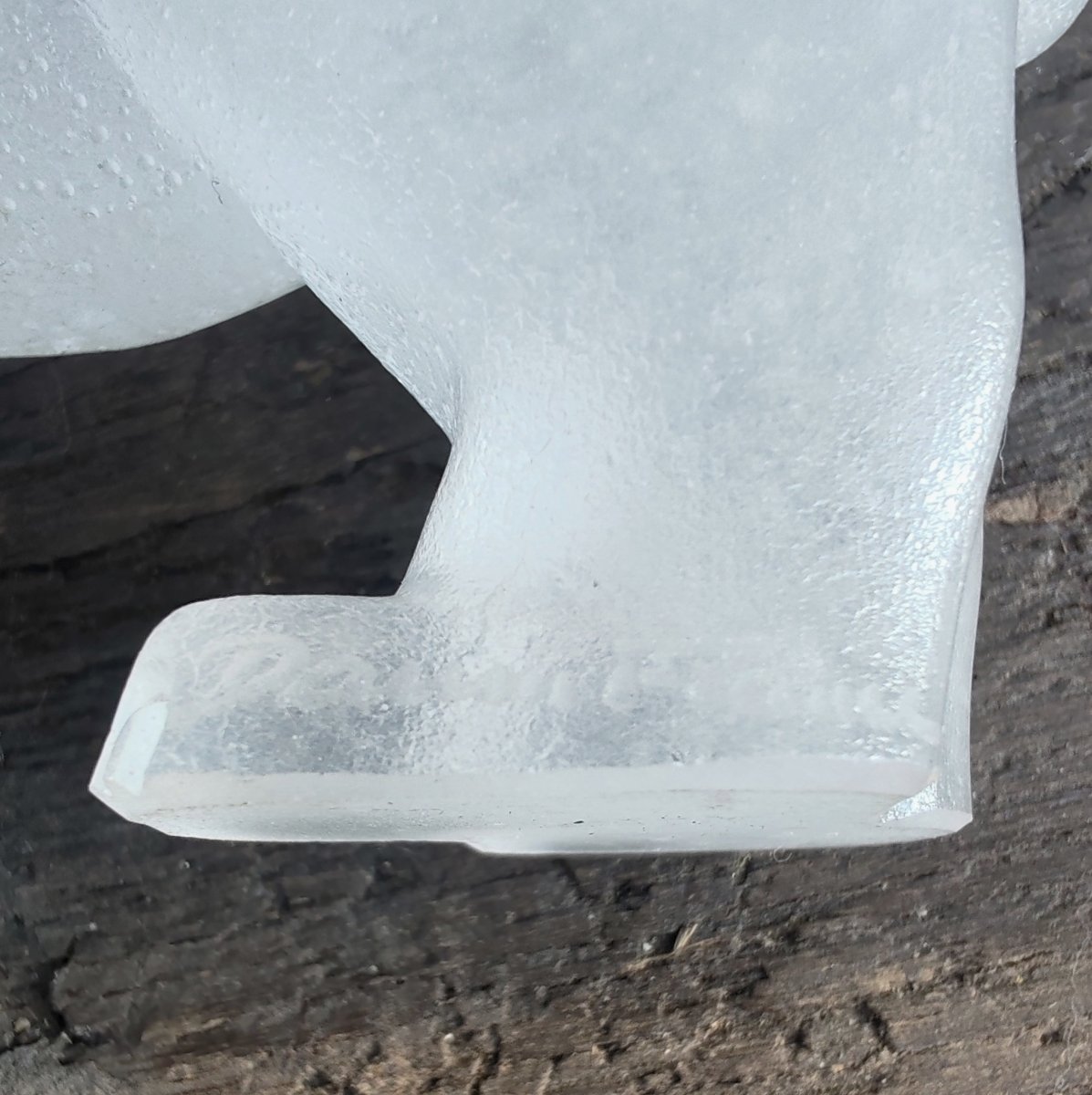 DAUM FRANCE OURS POLAIRE EN PATE DE VERRE DEPOLI XX ème-photo-3