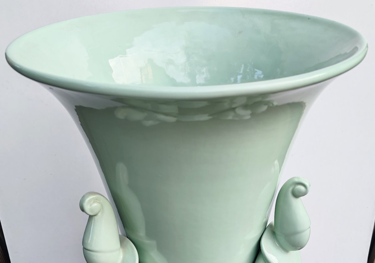 Grand vase « celadon » signé Jean Boggio et édité par Les Héritiers XX ème-photo-1