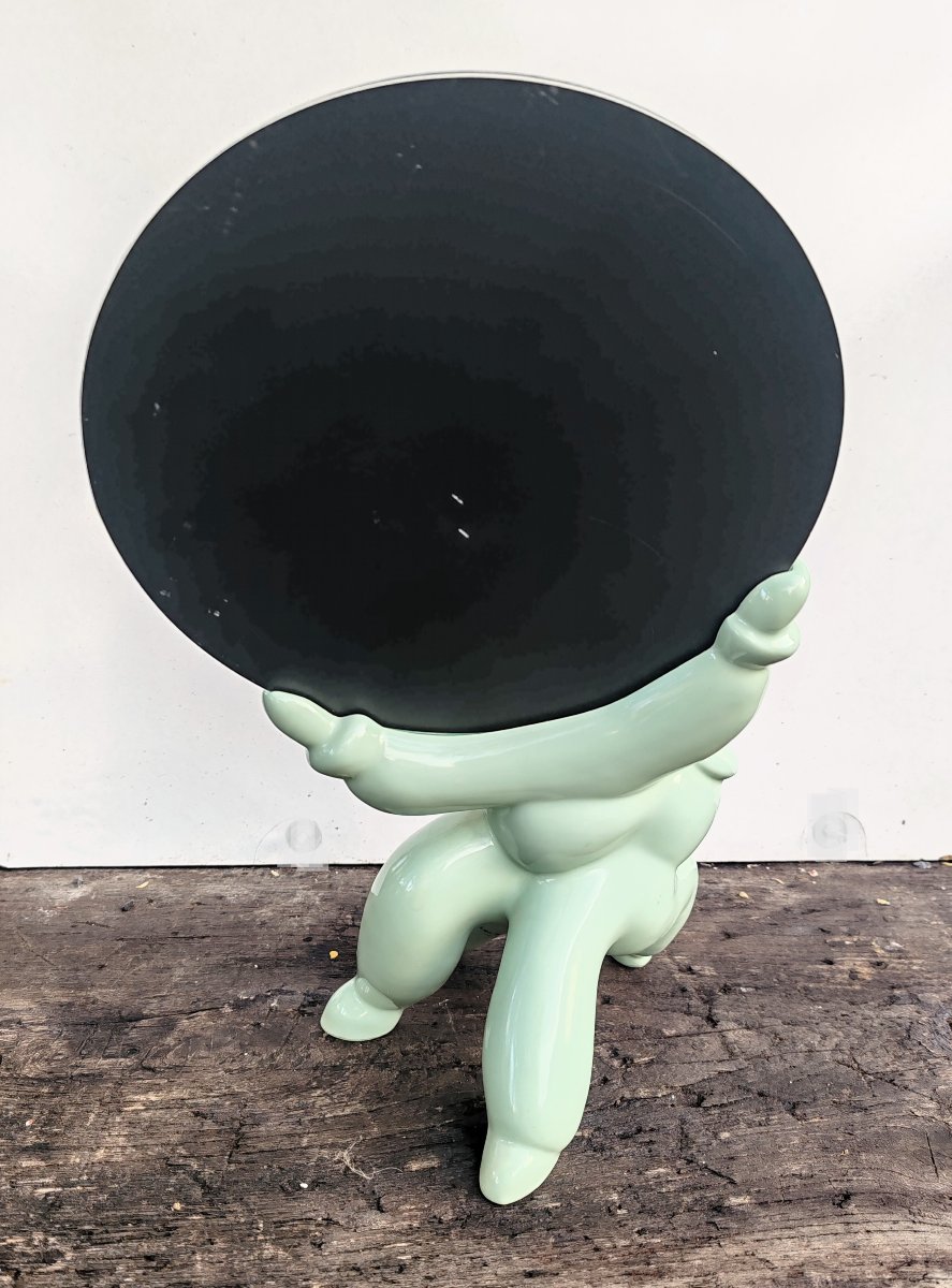 Celadon Mirror Signed By Jean Boggio And Published By Les Héritiers XXème-photo-3