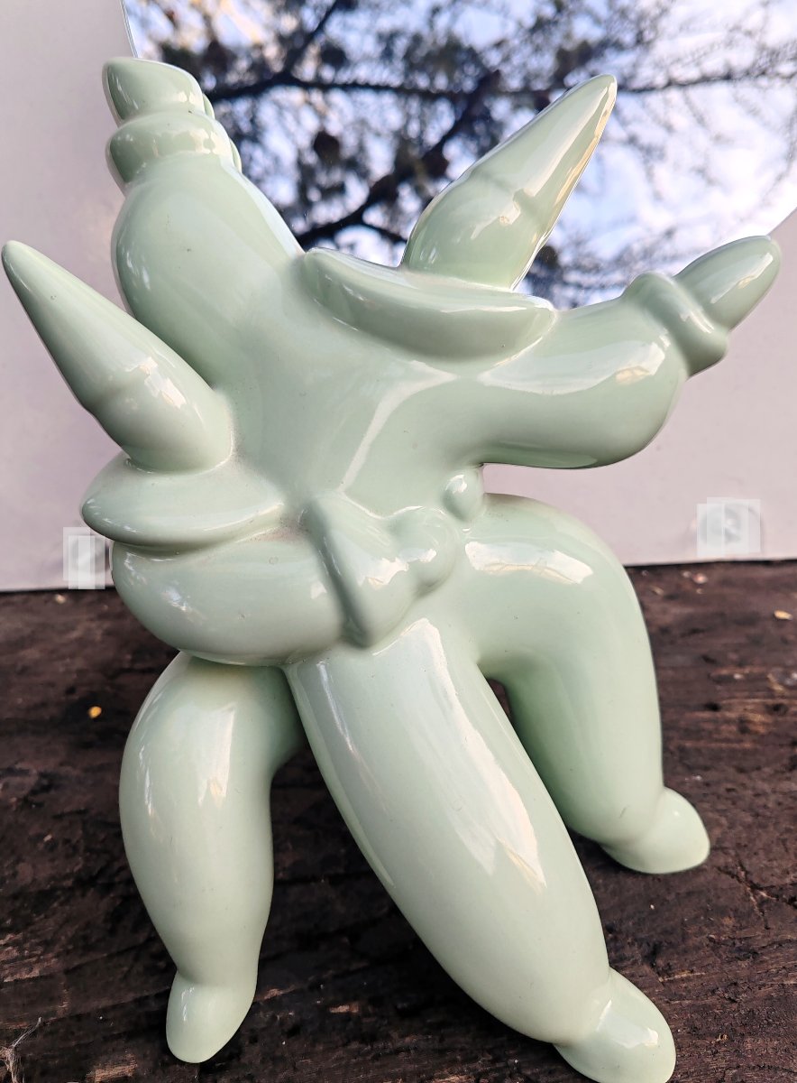 Celadon Mirror Signed By Jean Boggio And Published By Les Héritiers XXème-photo-1