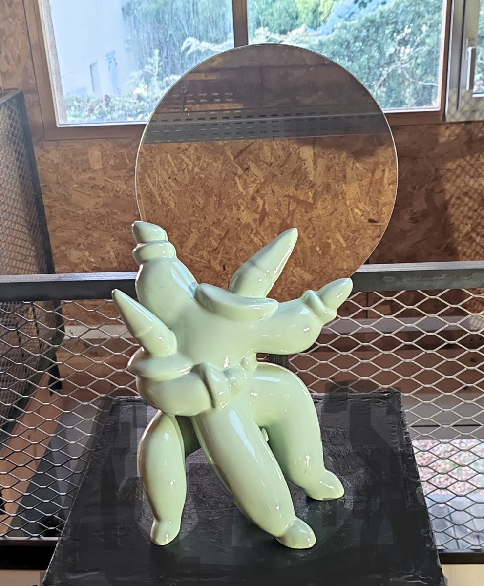 Celadon Mirror Signed By Jean Boggio And Published By Les Héritiers XXème-photo-5