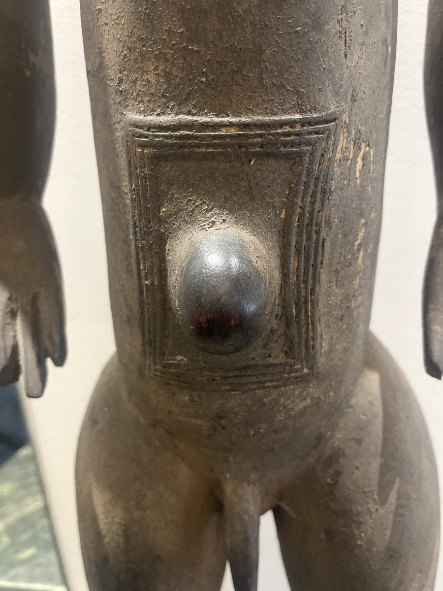 Grande statue africaine d homme 1,10m Baoule -photo-2