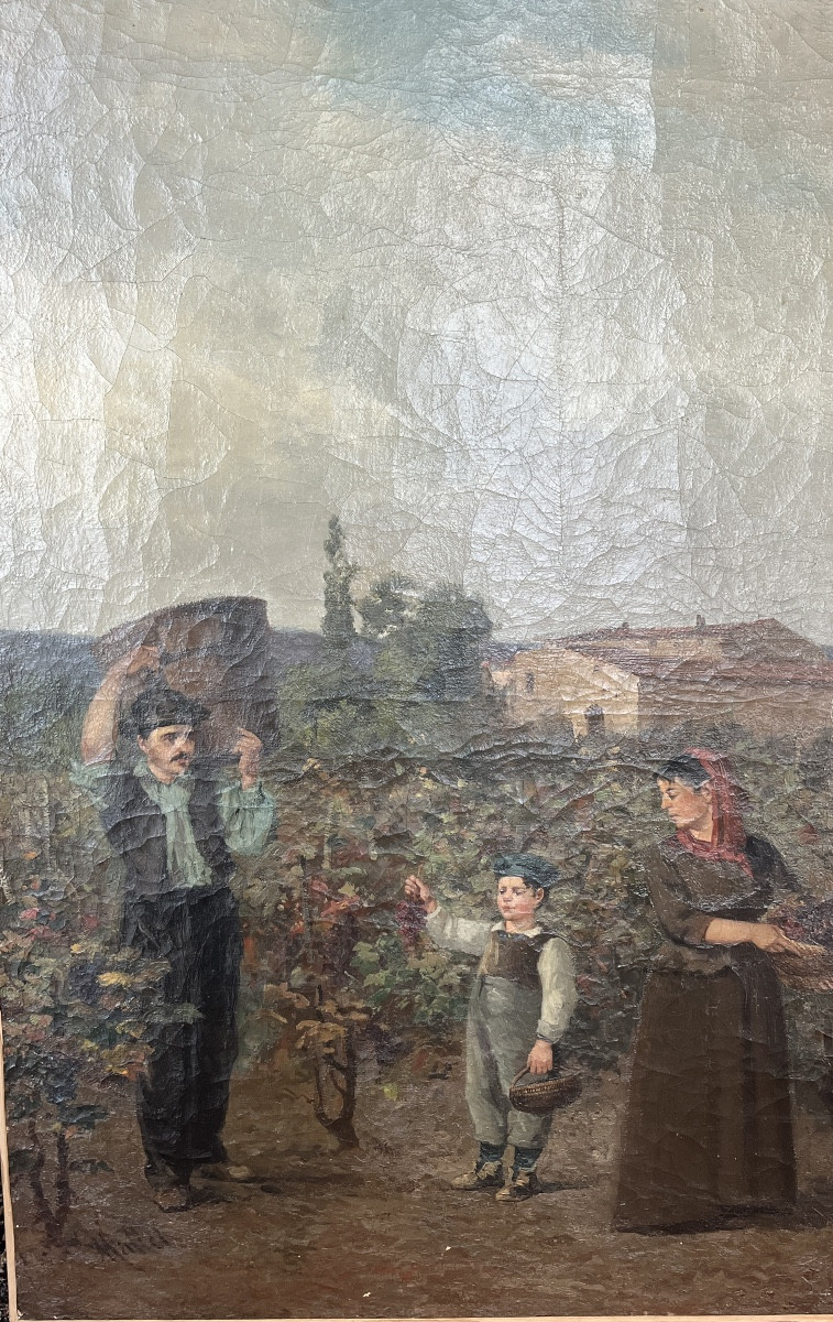 Beautiful Early 20th-century Painting From The South Of France, Signed Mallet.