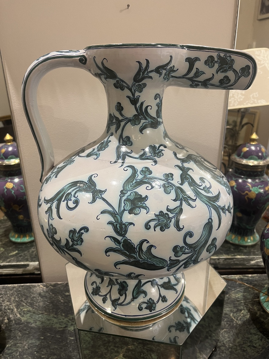 Nice Pair Of 19 Th Century Aiguières Or Pitcher With Spout And High Handle