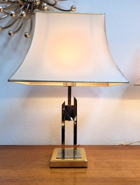 Pair Of 1970 Hollywood Regency Style Lamps-photo-4