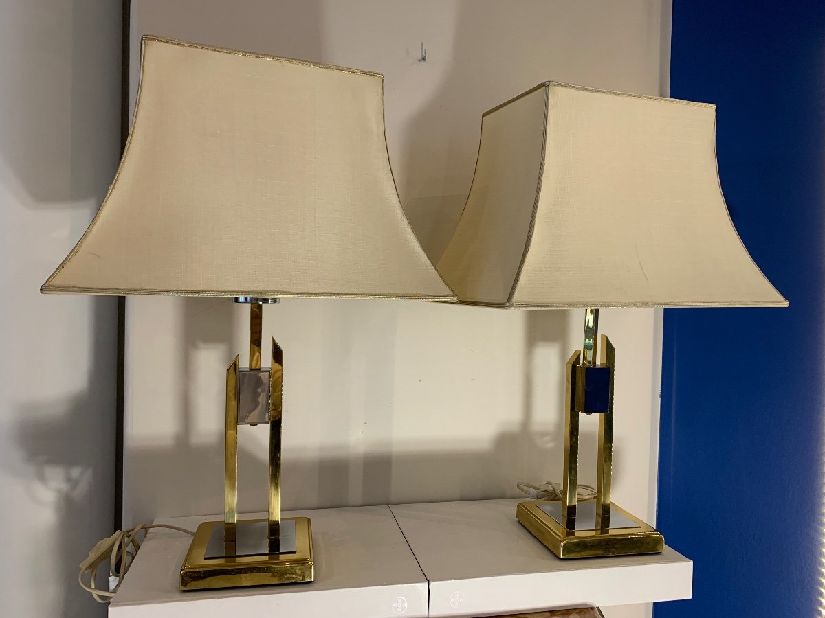 Pair Of 1970 Hollywood Regency Style Lamps