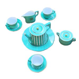 Richard Ginori service à thé à café conçu par Claudio La Viola Amadeus Green vers 1990