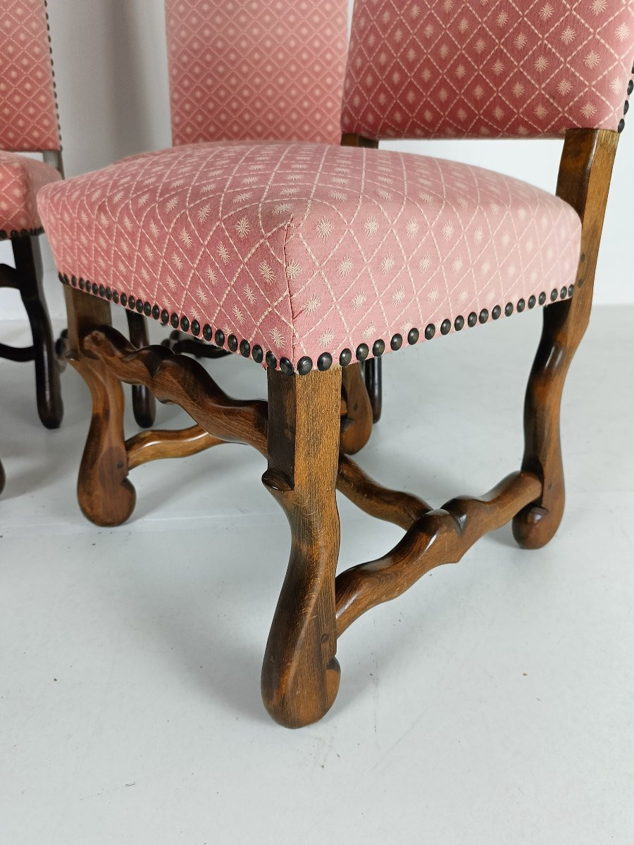 Fauteuils en tapisserie Beech Os De Mouton (lot de 4)-photo-3