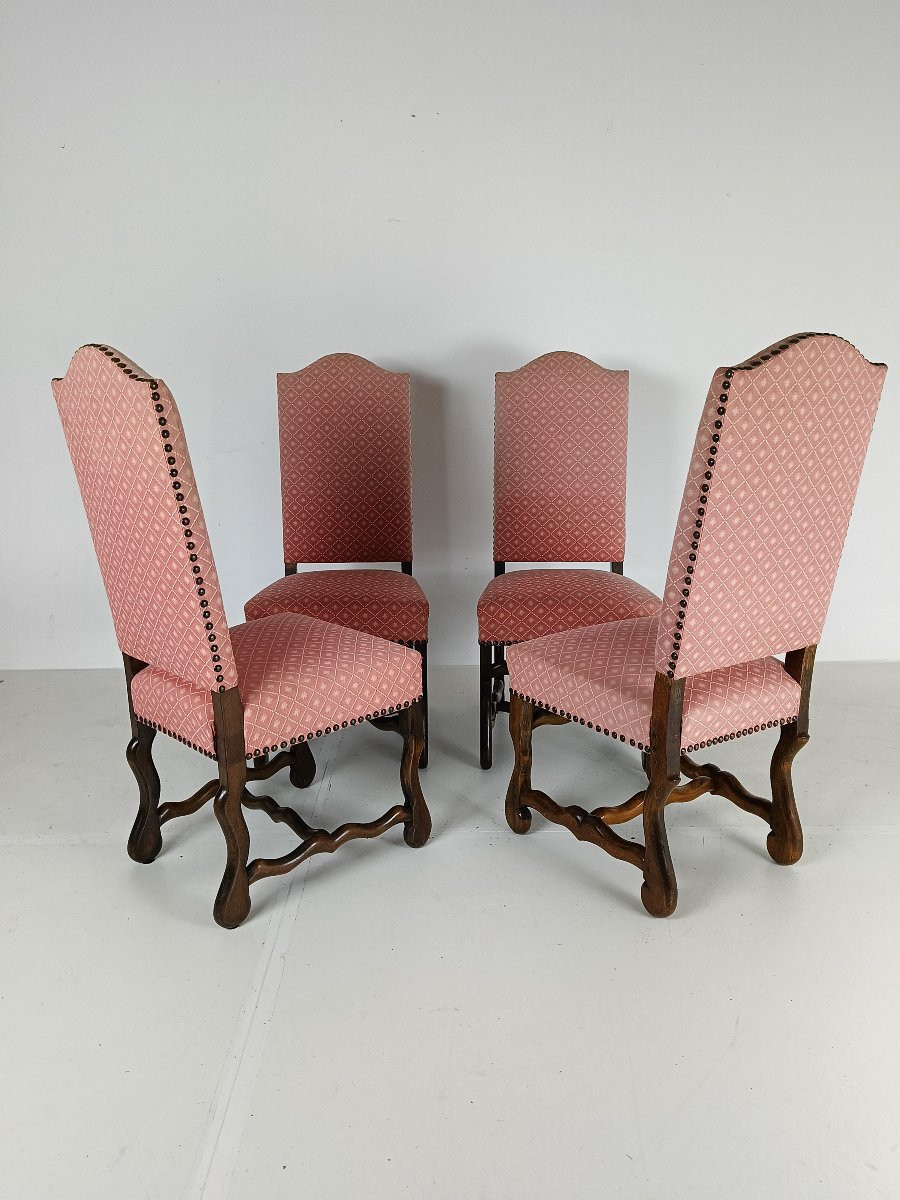 Fauteuils en tapisserie Beech Os De Mouton (lot de 4)-photo-4