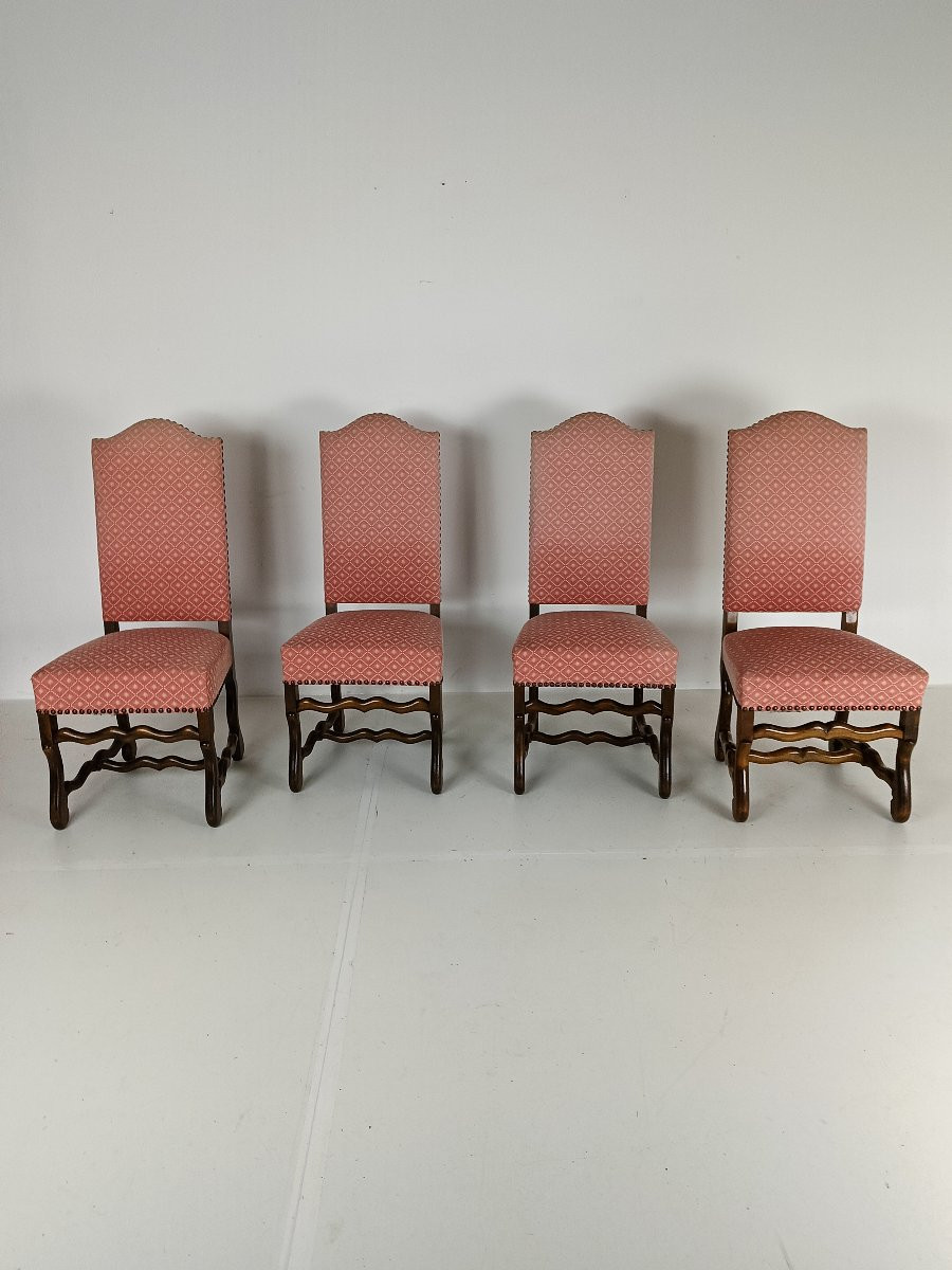 Fauteuils en tapisserie Beech Os De Mouton (lot de 4)-photo-3