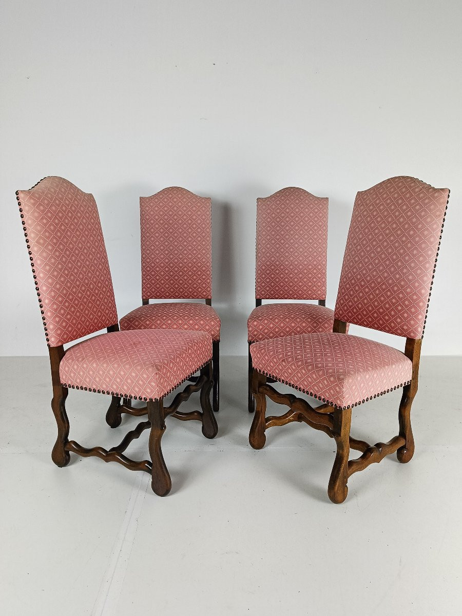 Fauteuils en tapisserie Beech Os De Mouton (lot de 4)-photo-5