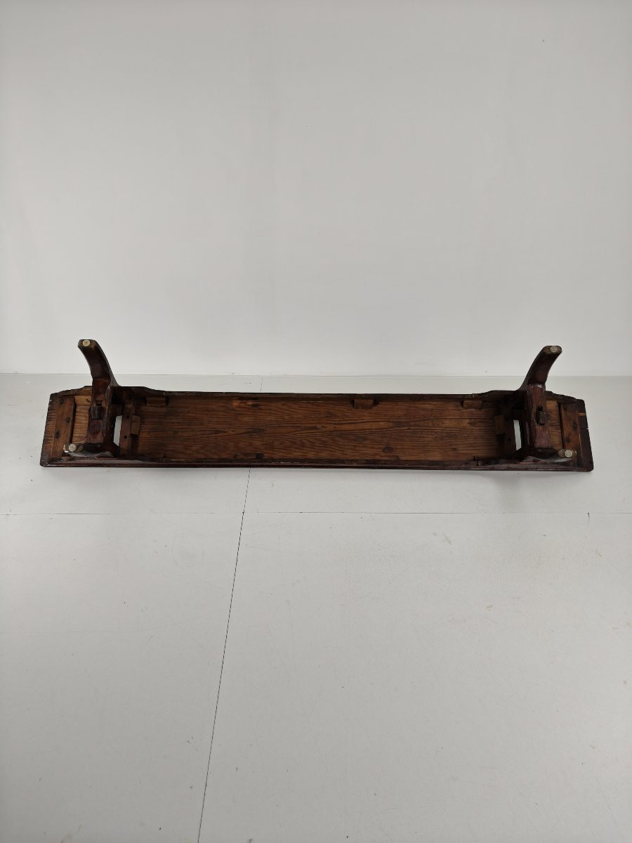 (2) Victorian Pine Pitch Railroad Bench - Halstead's Makers, Todmorden-photo-6