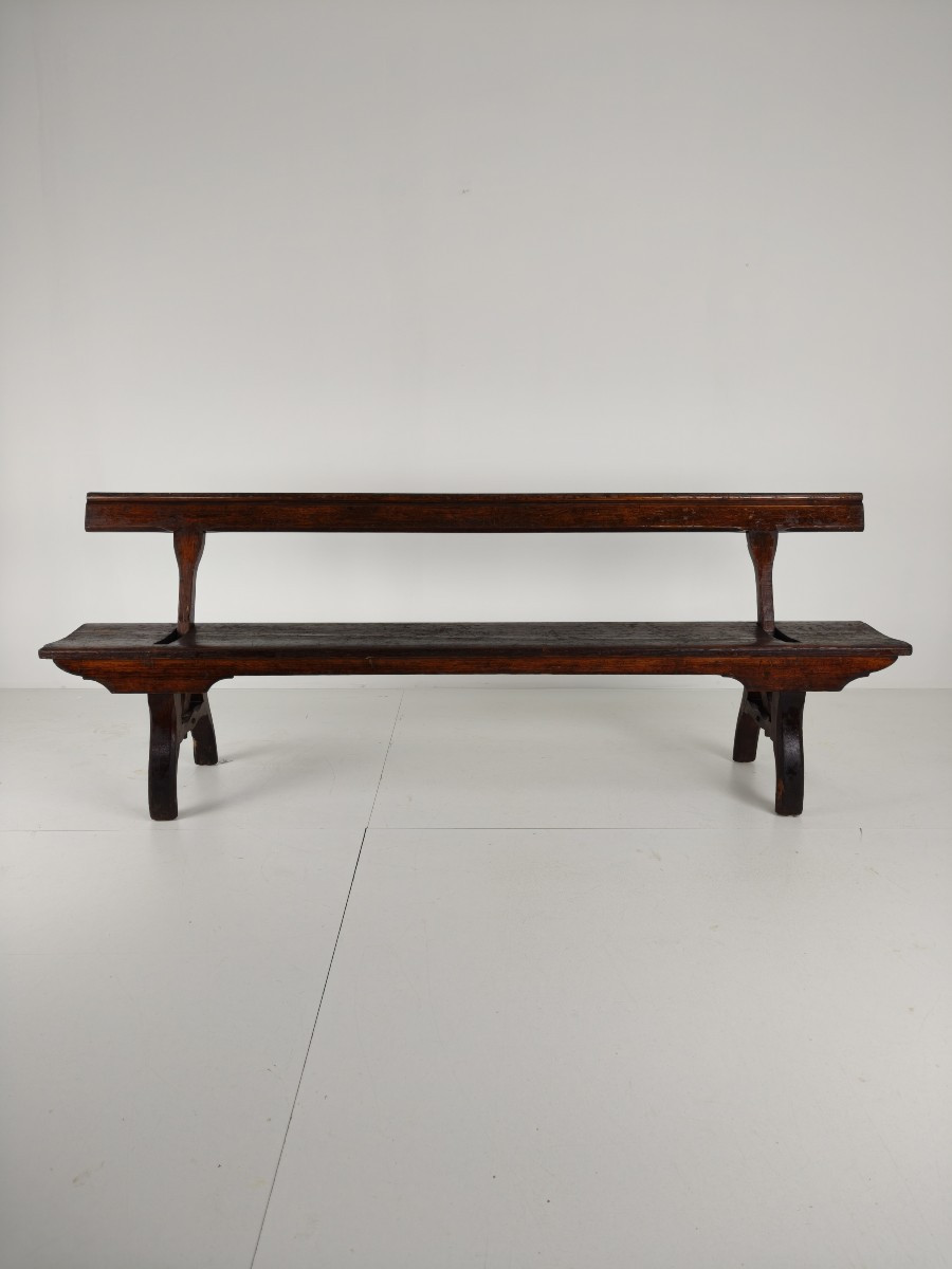 (2) Victorian Pine Pitch Railroad Bench - Halstead's Makers, Todmorden