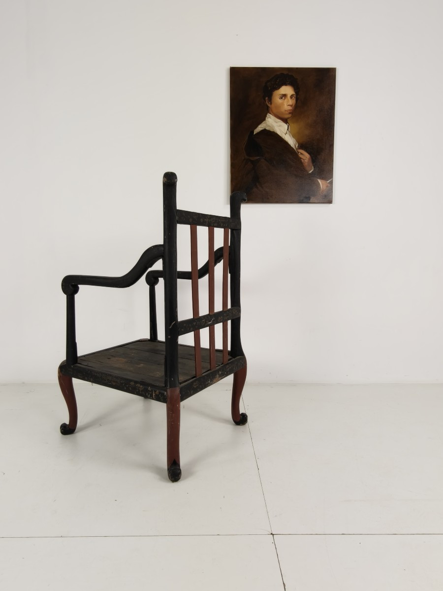 Fauteuil anglais de style chinoiserie, vers 1900