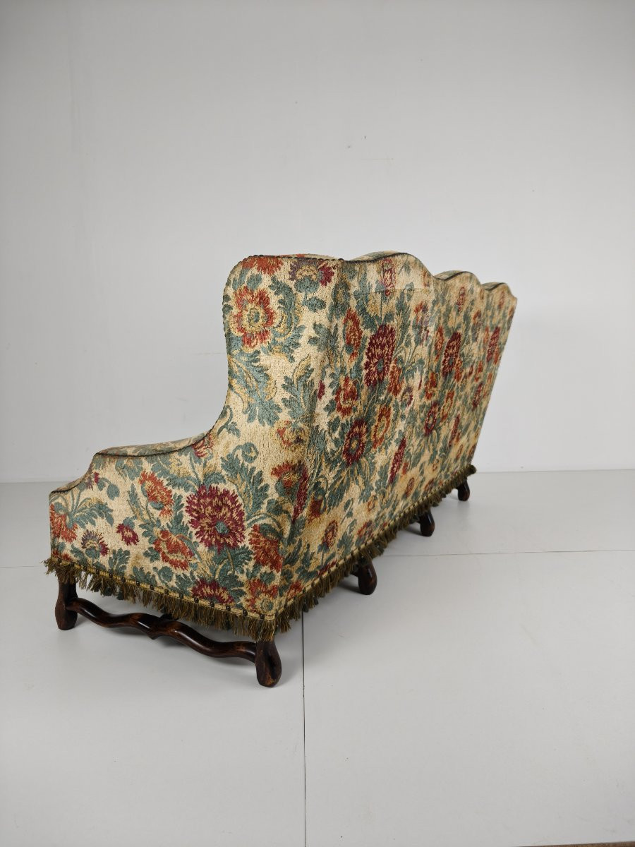 Os De Mouton Sofa In Tapestry – Country House Style, 19th Century (ca. 1820)-photo-5