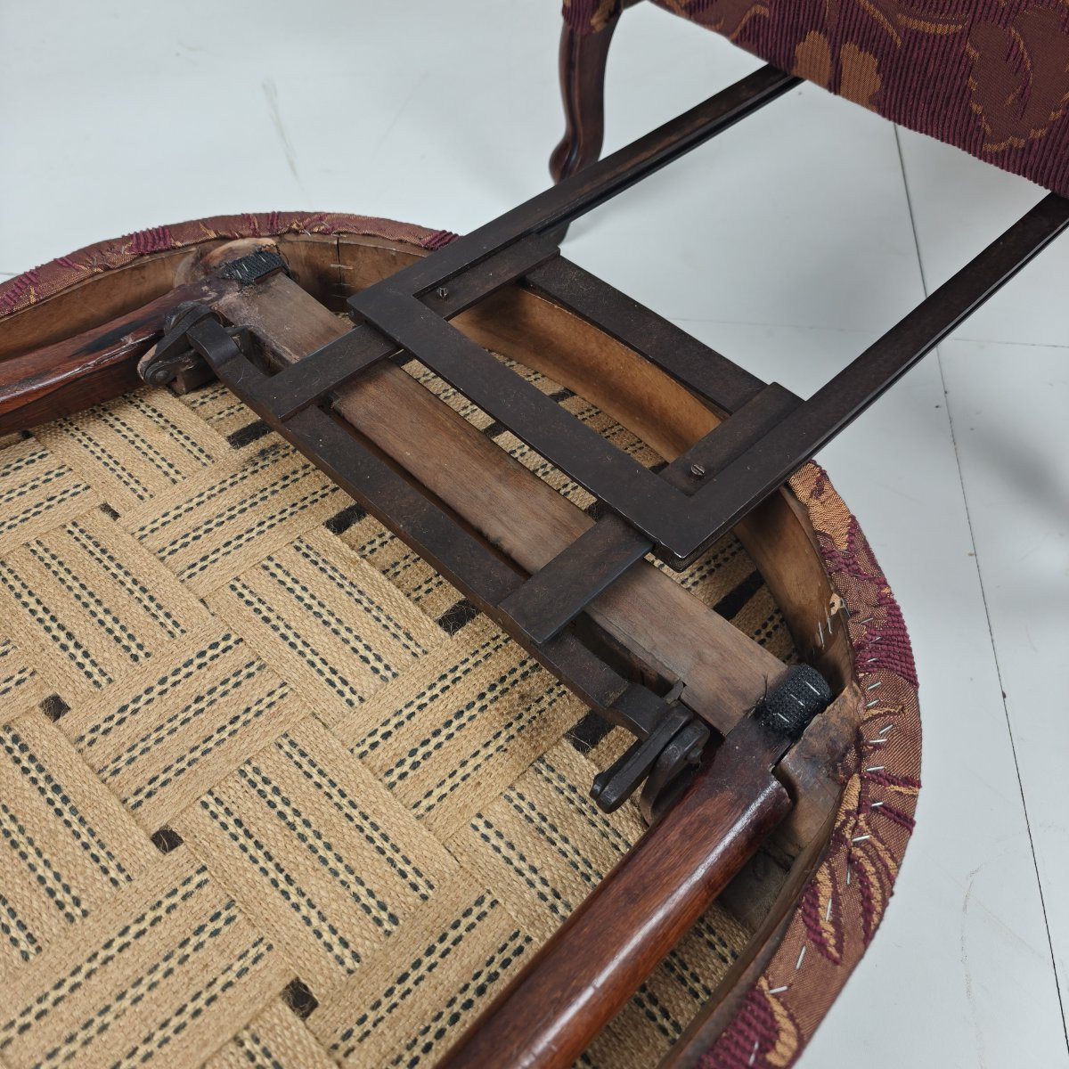 Fauteuil inclinable réglable du début du XXe siècle, par Drevette L.M., vers 1900-1920-photo-4