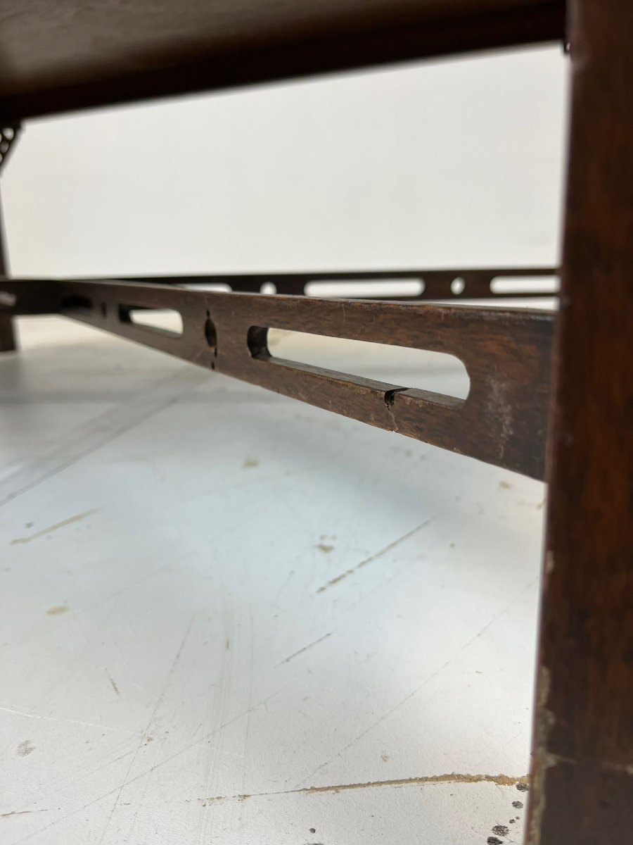 Mahogany Chinese Chippendale Style Cocktail Table-photo-4