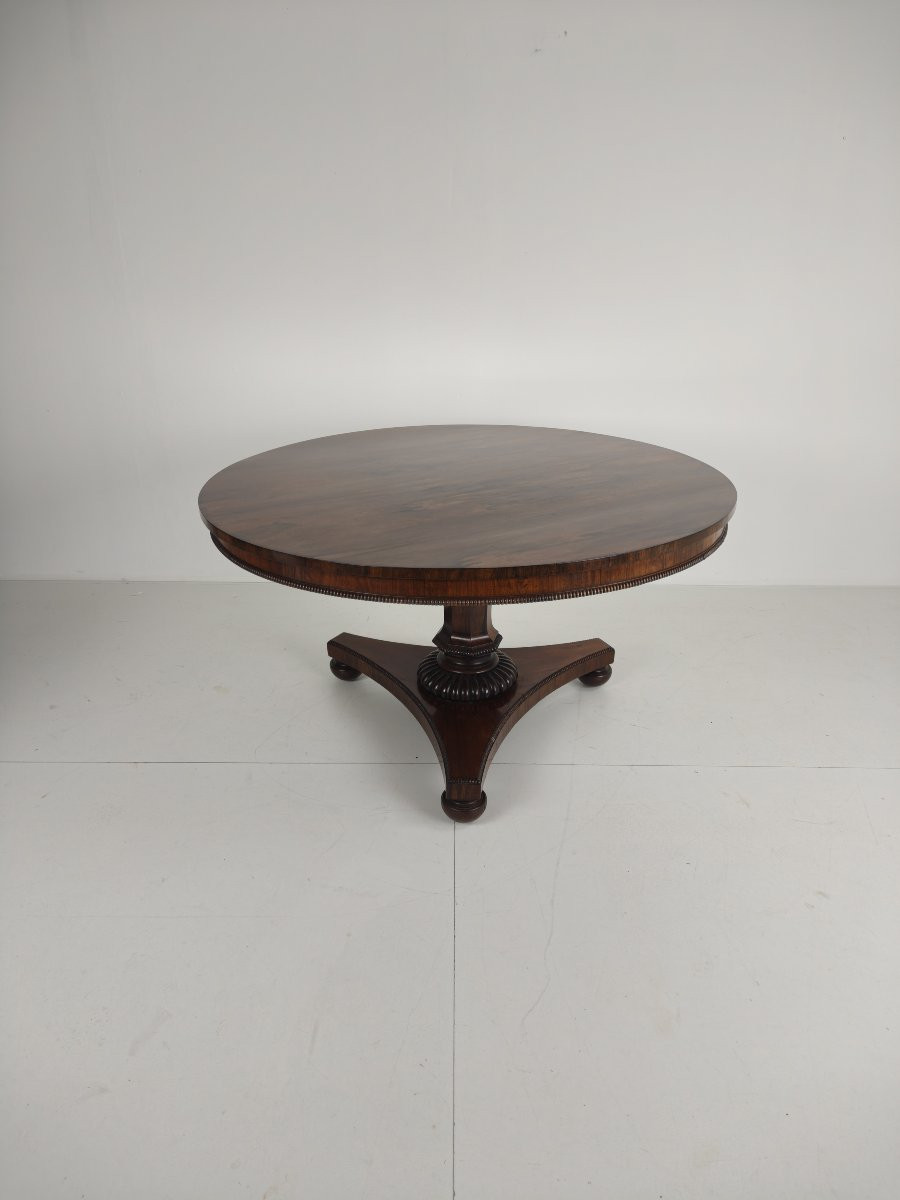 William IV Style Rosewood Tilt-top Breakfast Table, 19th Century-photo-2
