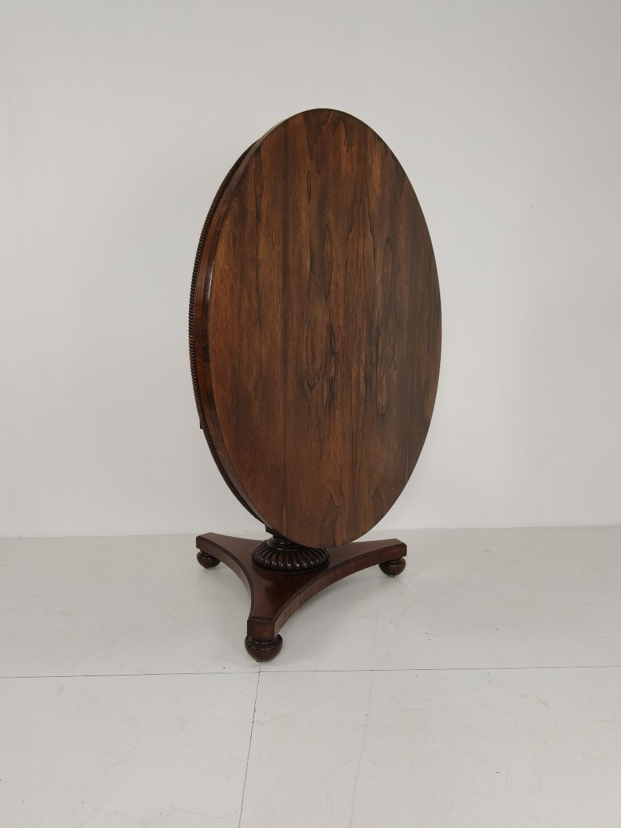 William IV Style Rosewood Tilt-top Breakfast Table, 19th Century-photo-4