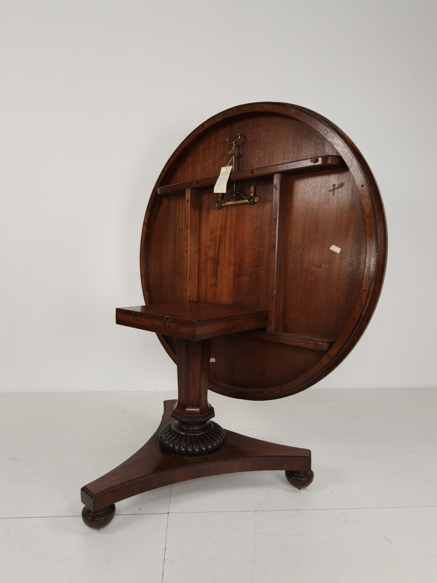 William IV Style Rosewood Tilt-top Breakfast Table, 19th Century-photo-5