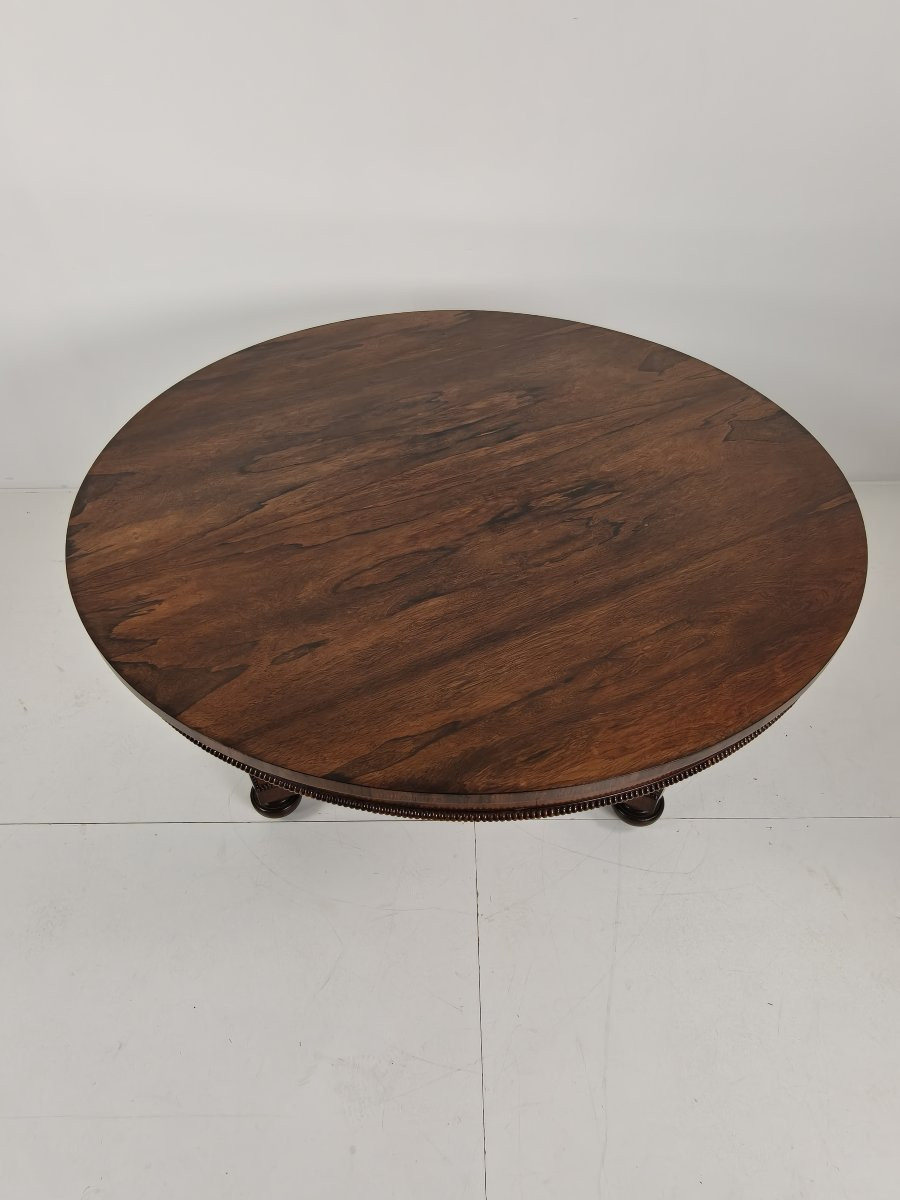 William IV Style Rosewood Tilt-top Breakfast Table, 19th Century-photo-6