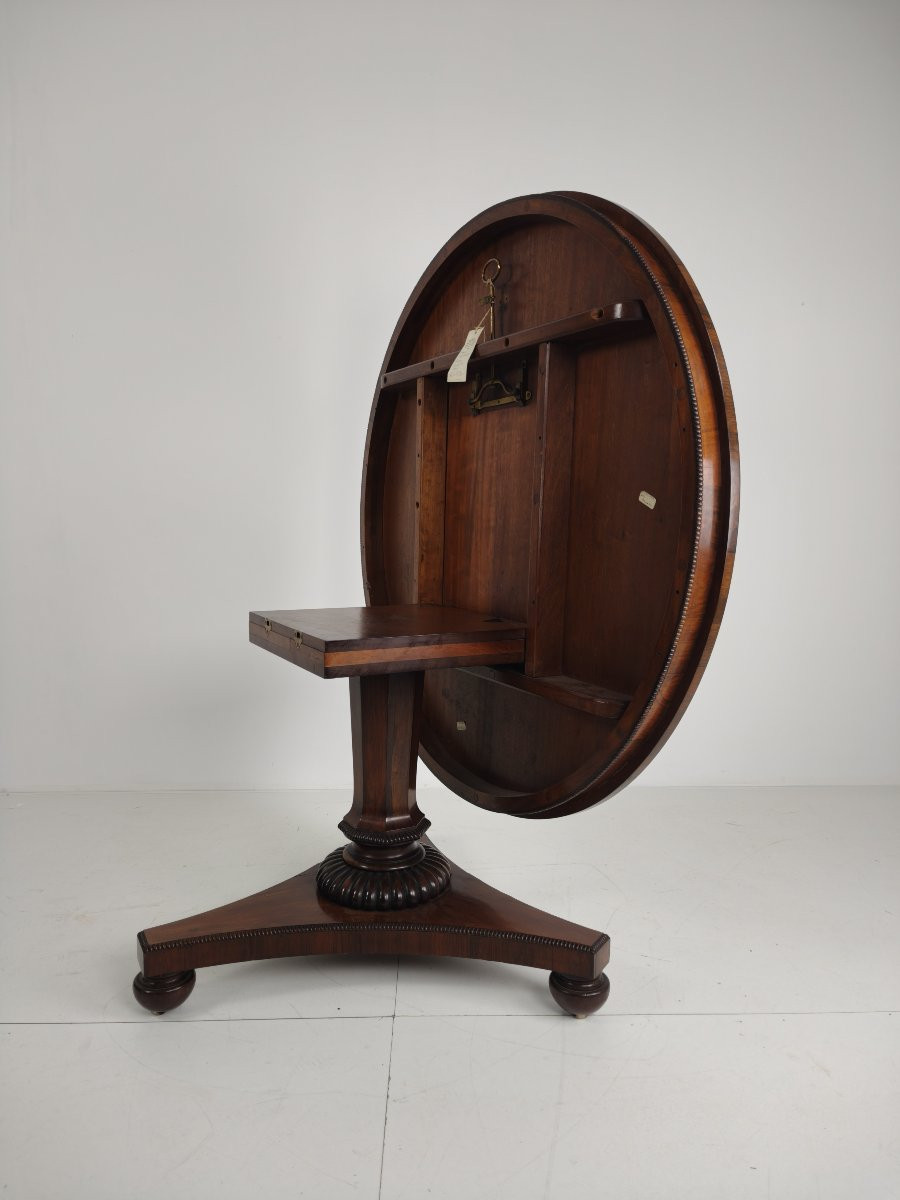 William IV Style Rosewood Tilt-top Breakfast Table, 19th Century-photo-7