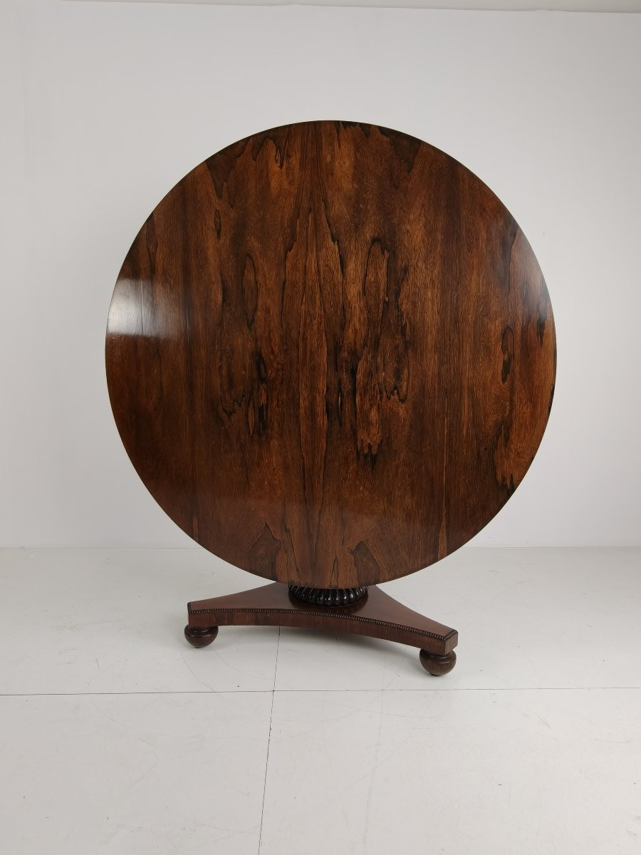 William IV Style Rosewood Tilt-top Breakfast Table, 19th Century-photo-8