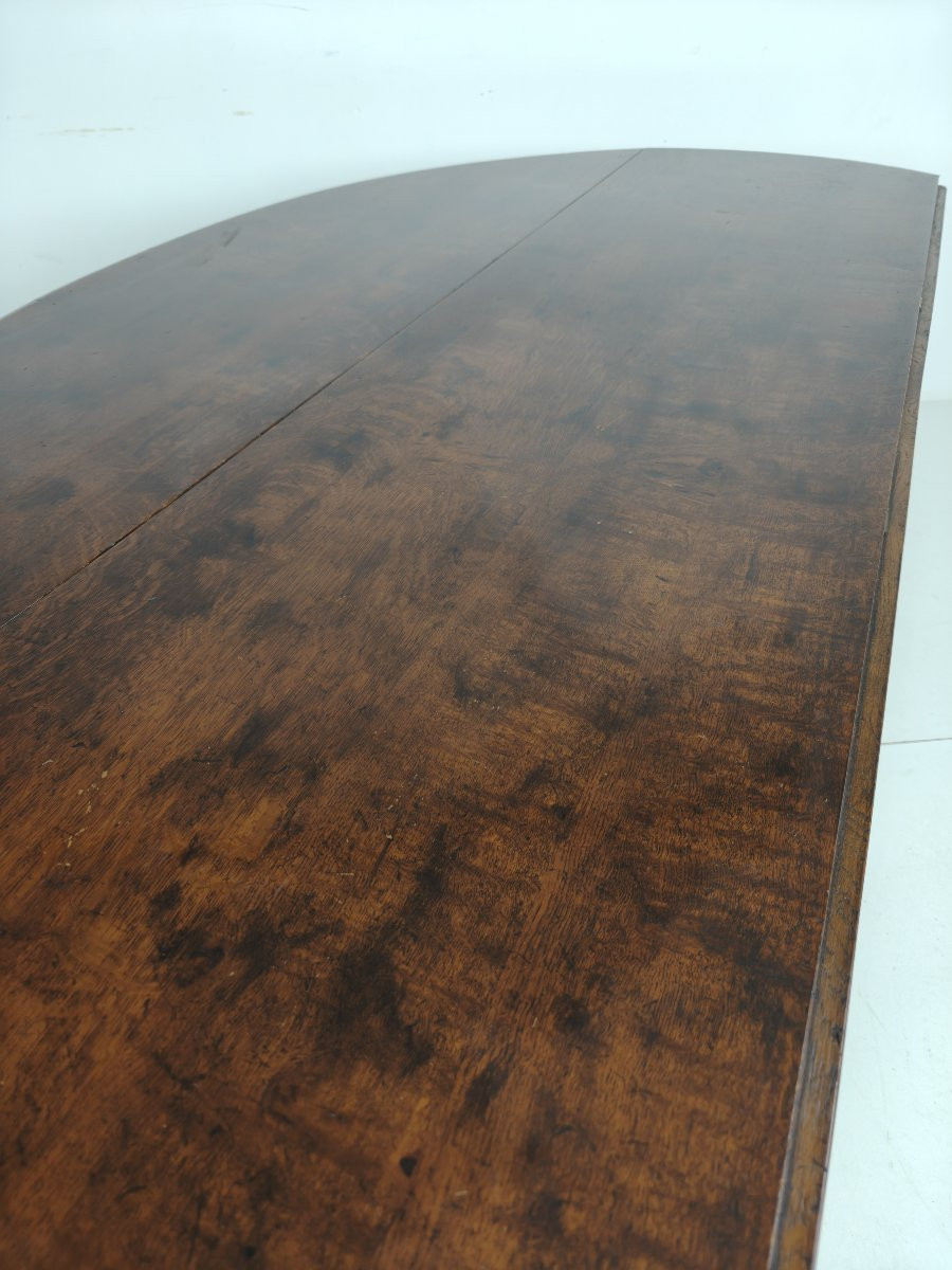 Antique English Folding Dining Table - Victorian Style - 8 Legs - Oval Shape-photo-8