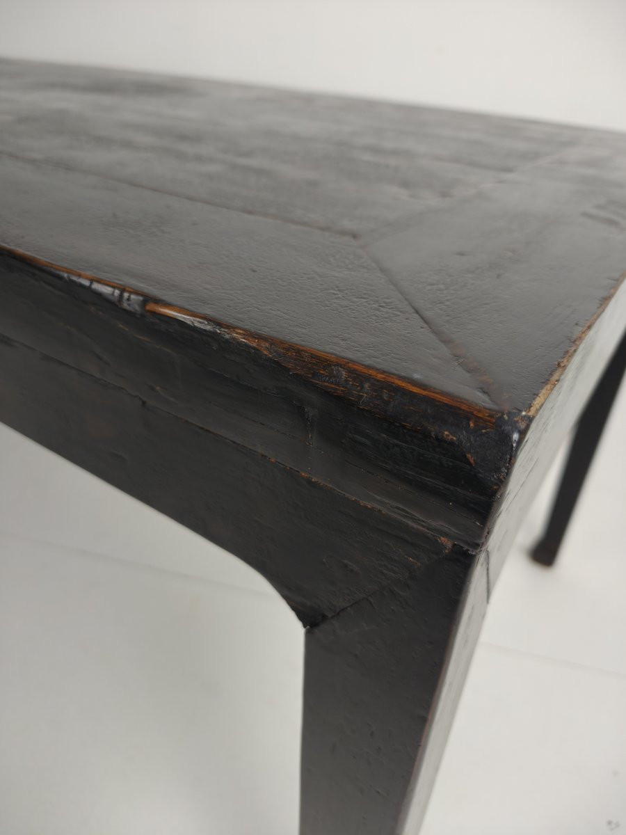 Black Qing Chinese Dining Table (230 Cm) - Mid To Late 18th Century - Chinese Lacquer-photo-2