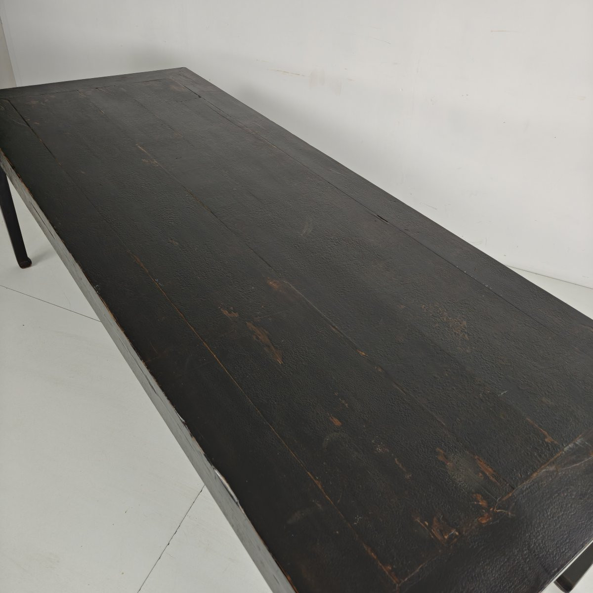 Black Qing Chinese Dining Table (230 Cm) - Mid To Late 18th Century - Chinese Lacquer-photo-3