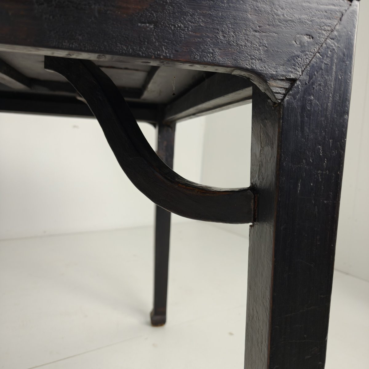 Black Qing Chinese Dining Table (230 Cm) - Mid To Late 18th Century - Chinese Lacquer-photo-4