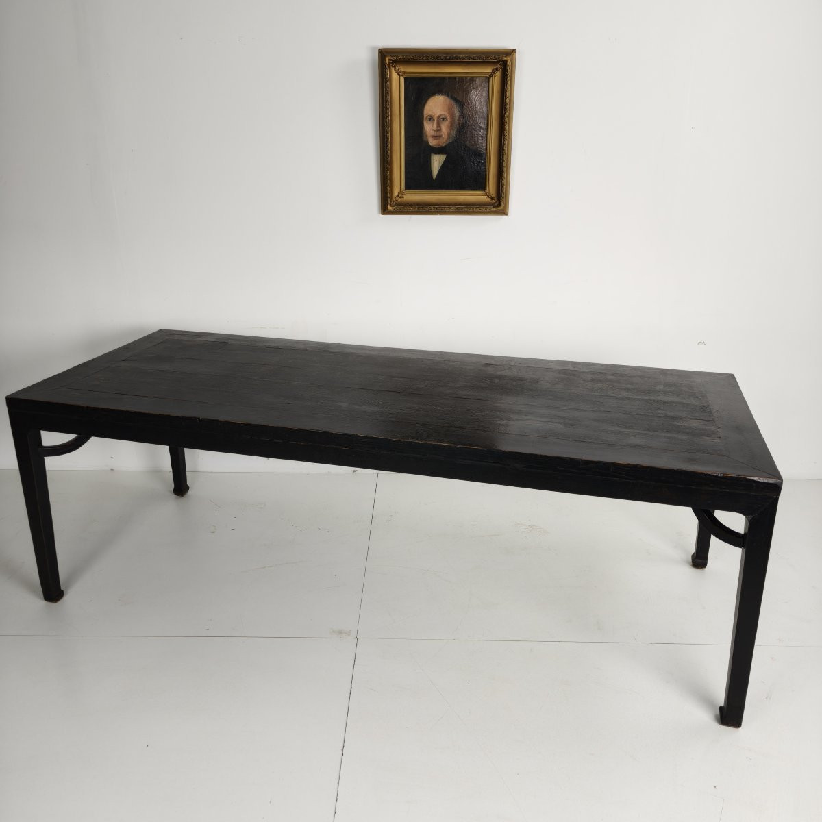 Black Qing Chinese Dining Table (230 Cm) - Mid To Late 18th Century - Chinese Lacquer-photo-1