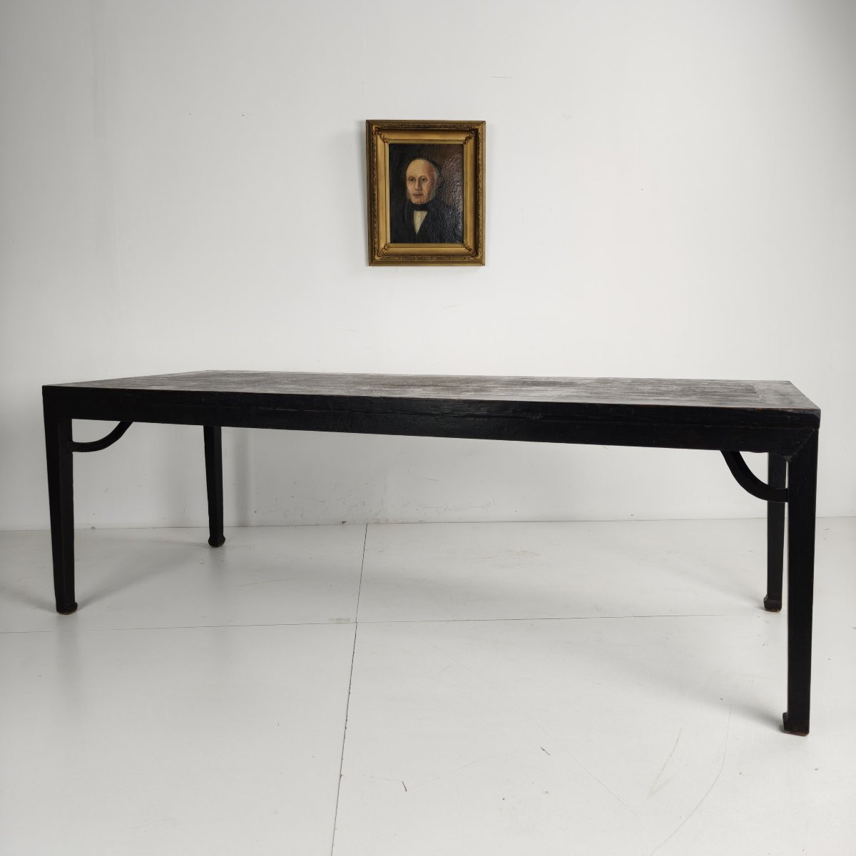 Black Qing Chinese Dining Table (230 Cm) - Mid To Late 18th Century - Chinese Lacquer-photo-4