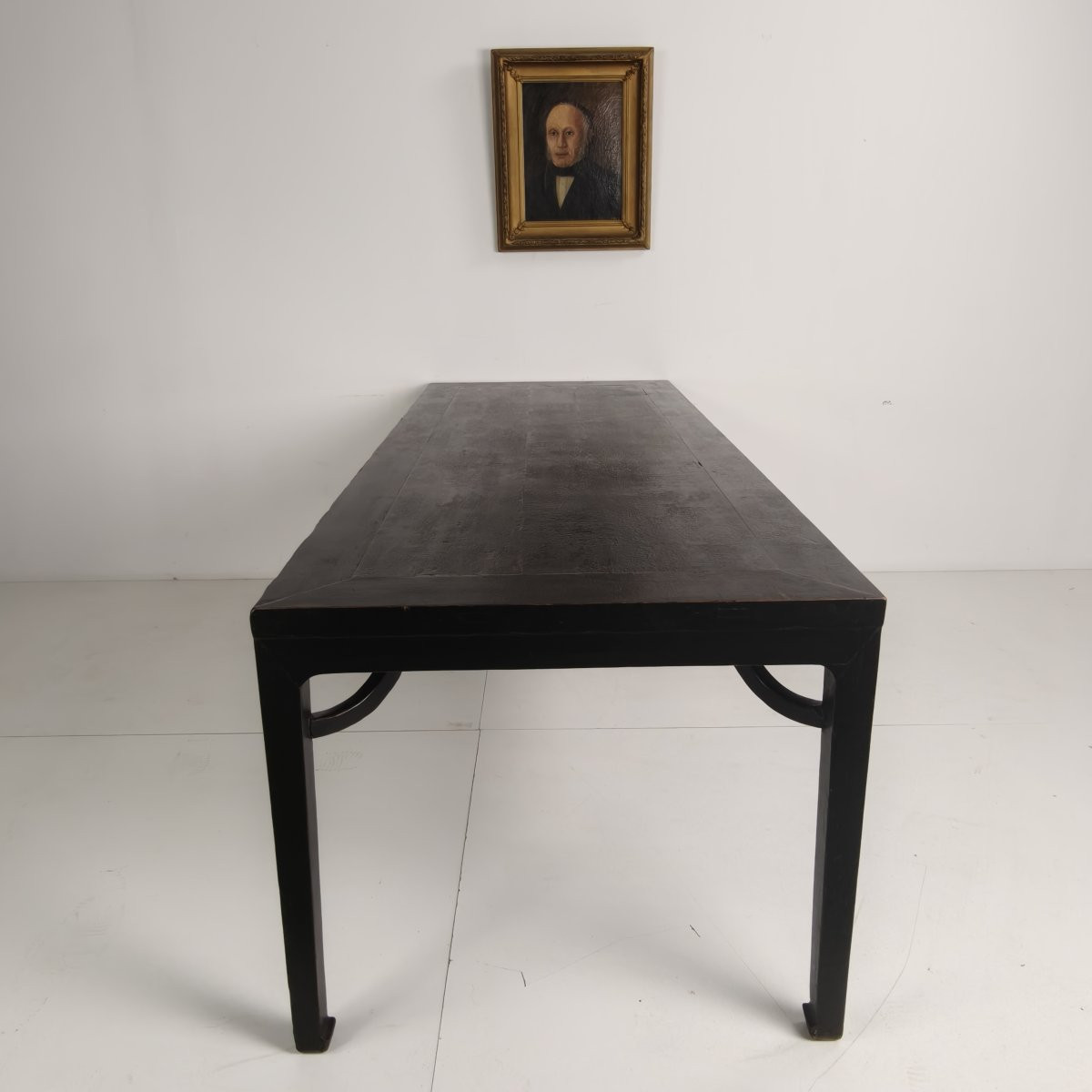 Black Qing Chinese Dining Table (230 Cm) - Mid To Late 18th Century - Chinese Lacquer-photo-6